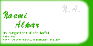 noemi alpar business card