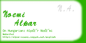 noemi alpar business card